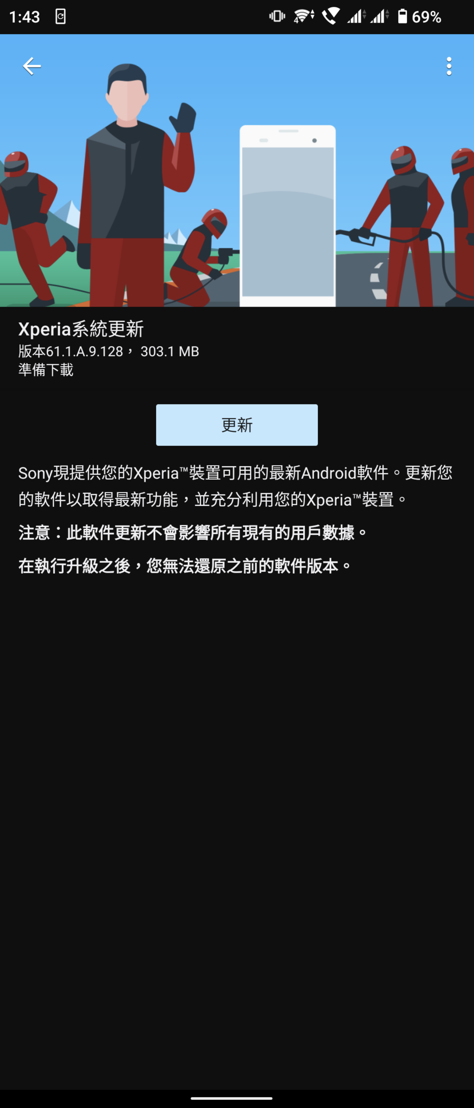 61.1 a 9.128 xperia